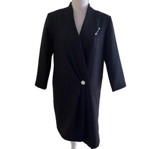 Osman London Black One Button Lightweight Coat 4